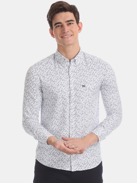 

Arrow Sport Men White & Blue Slim Fit Printed Casual Shirt
