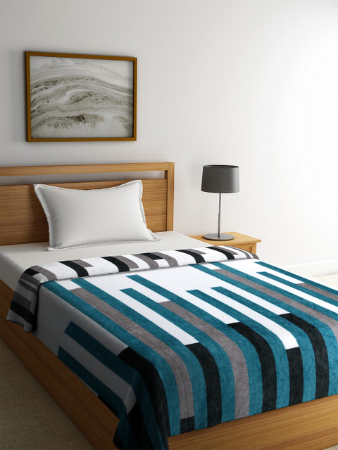 

Portico New York Multicoloured Geometric AC Room 210 GSM Single Bed Blanket, Multi