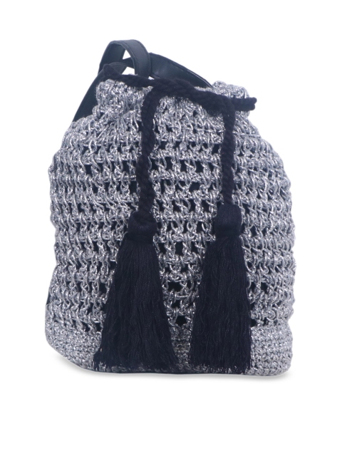 

Diwaah Silver-Toned Solid Potli