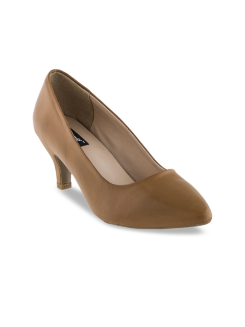 

Sherrif Shoes Women Tan Brown Solid Pumps