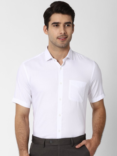 

Peter England Men White Regular Fit Solid Formal Shirt
