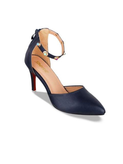 

Sherrif Shoes Women Navy Blue Solid Pumps