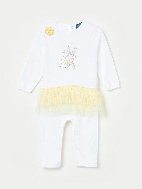 

Juniors by Lifestyle Girls White Solid Rompers