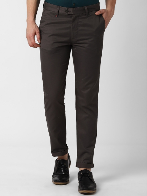 

Peter England Casuals Men Brown Slim Fit Solid Chinos