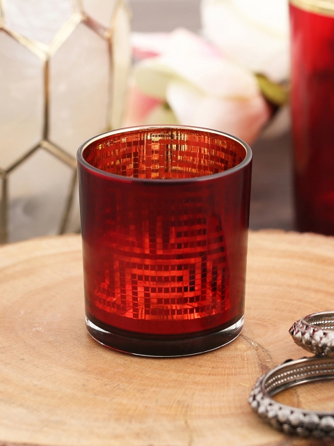 

Pure Home and Living Set of 2 Red & Gold-Toned Votives