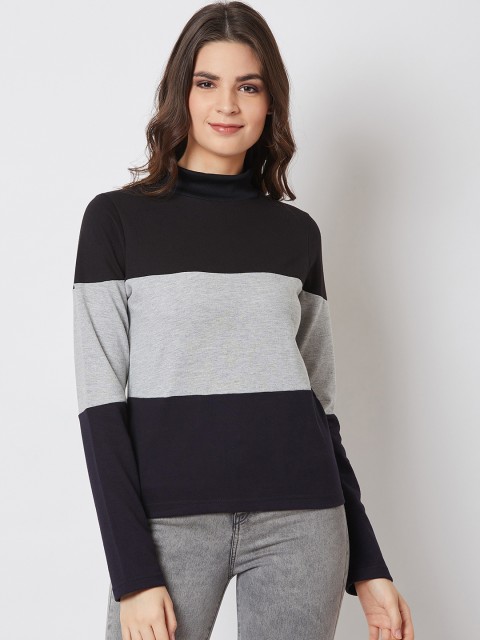 

Nun Women Black & Grey Colourblocked Sweatshirt