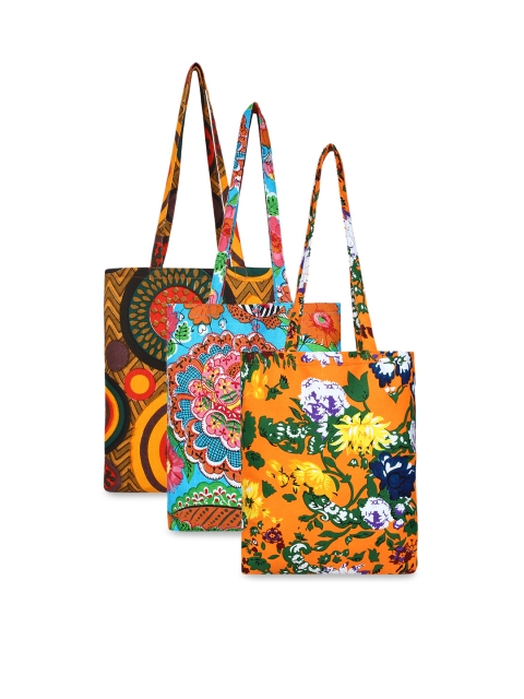 

Anekaant Set of 3 Multicoloured Printed Tote Bag, Multi