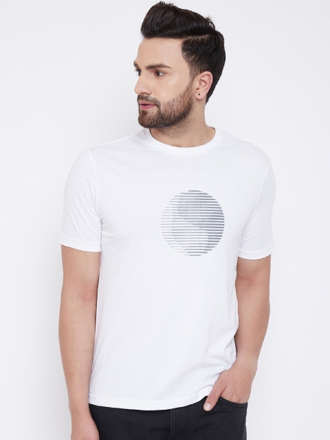 

KROSSSTITCH Men White Printed Round Neck T-shirt