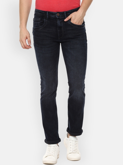 

V Dot Men Navy Blue Slim Fit Mid-Rise Clean Look Stretchable Jeans