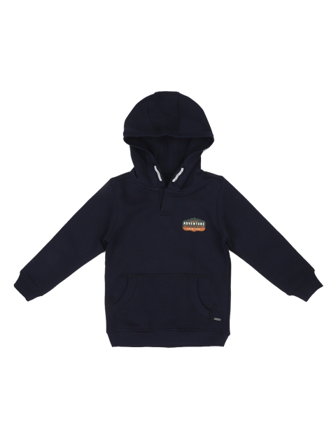 

Allen Solly Junior Boys Navy Blue Solid Hooded Sweatshirt