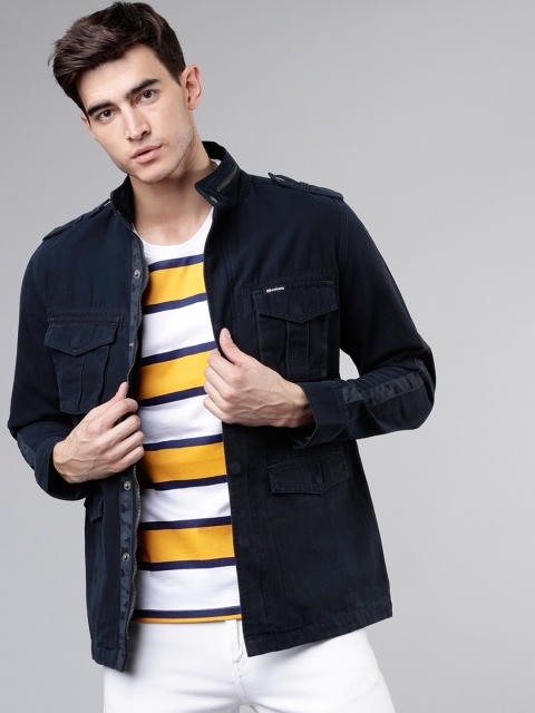

Ecko Unltd Men Navy Blue Solid Tailored Jacket