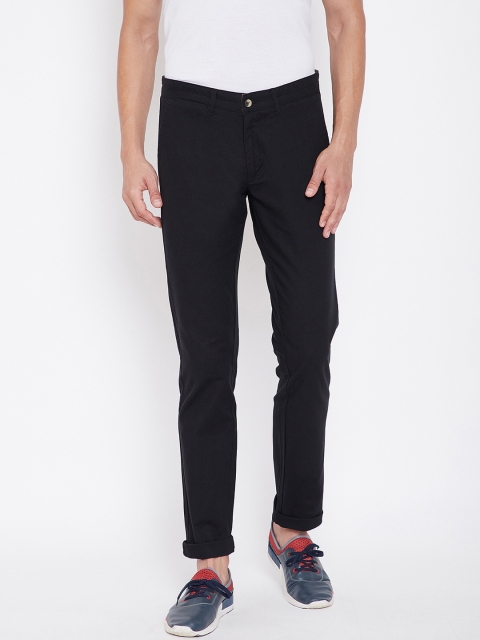 

KROSSSTITCH Men Black Slim Fit Solid Chinos