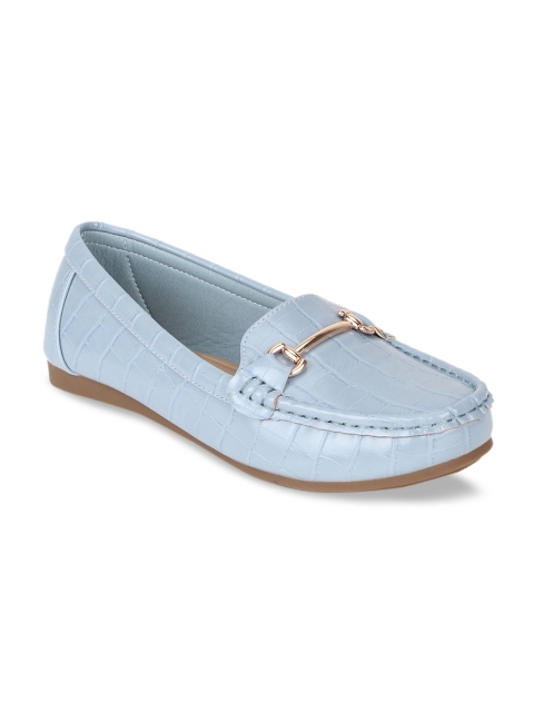 

Van Heusen Woman Blue Croc Skin Textured Loafers