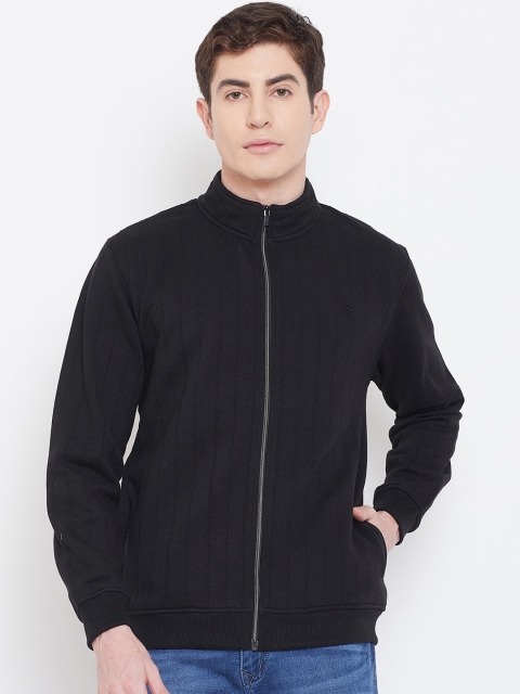 Okane Men Black Solid Sweatshirt