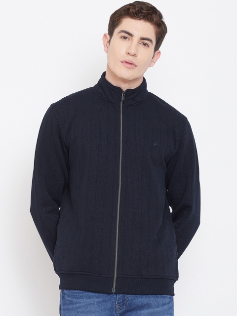 

Okane Men Navy Blue Solid Sweatshirt