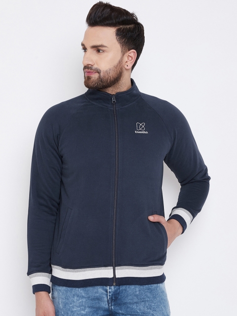 

KROSSSTITCH Men Navy Blue Solid Lightweight Antimicrobial Running Jacket
