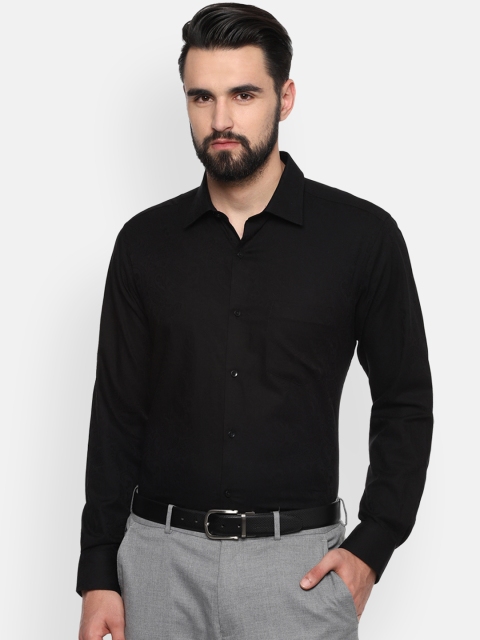 

Van Heusen Men Black Loose Fit Solid Formal Shirt