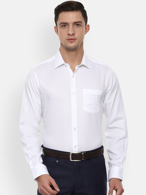 

Van Heusen Men White Regular Fit Solid Formal Shirt