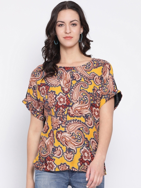 

Oxolloxo Women Yellow Printed Top