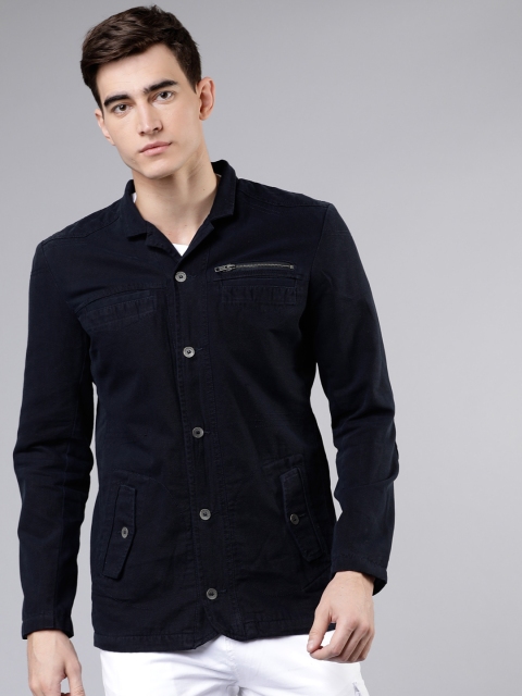 Men Solid Tailored Jacket Jacket