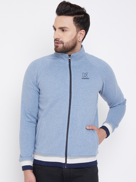 

KROSSSTITCH Men Blue Solid Lightweight Antimicrobial Bomber Jacket