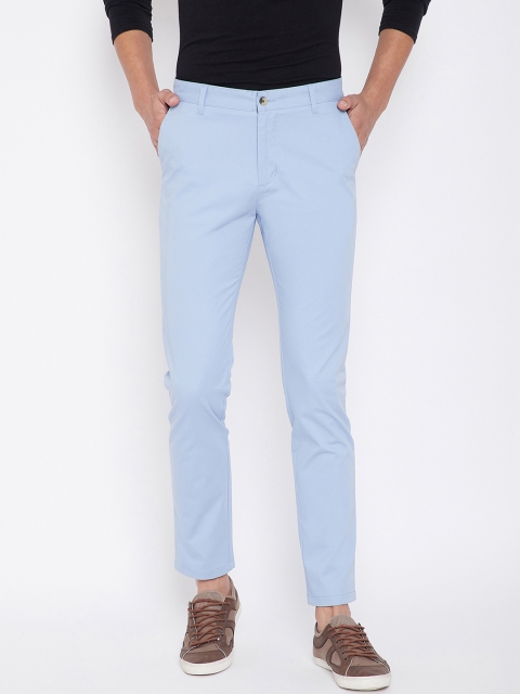 

KROSSSTITCH Men Blue Slim Fit Solid Regular Trousers