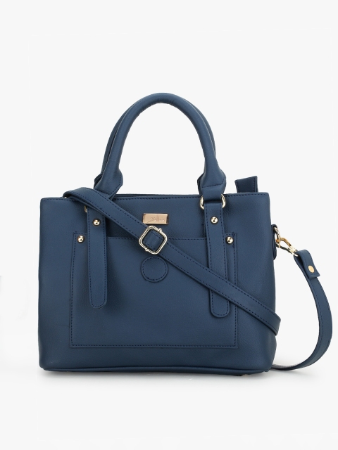 

yelloe Women Blue Solid Handheld Bag