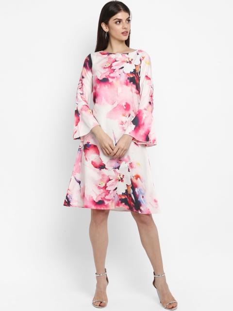 

Lady Stark Women Pink Printed A-Line Dress
