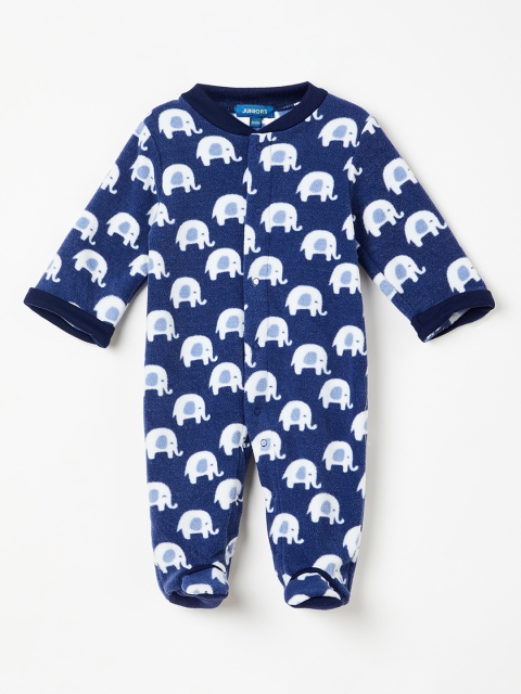 

Juniors by Lifestyle Girls Navy Blue & White Printed Sleepsuit