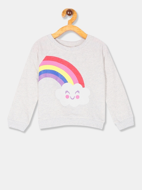 

The Childrens Place Girls Grey Printed Sweatshirt