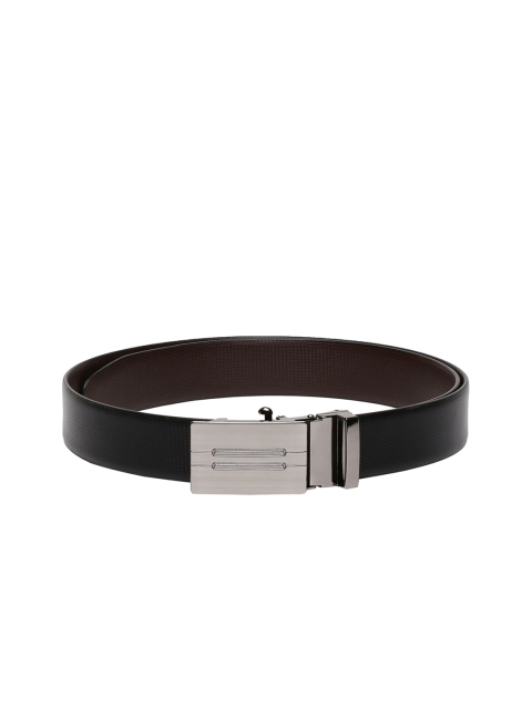 

CRUSSET Men Black Solid Leather Belt