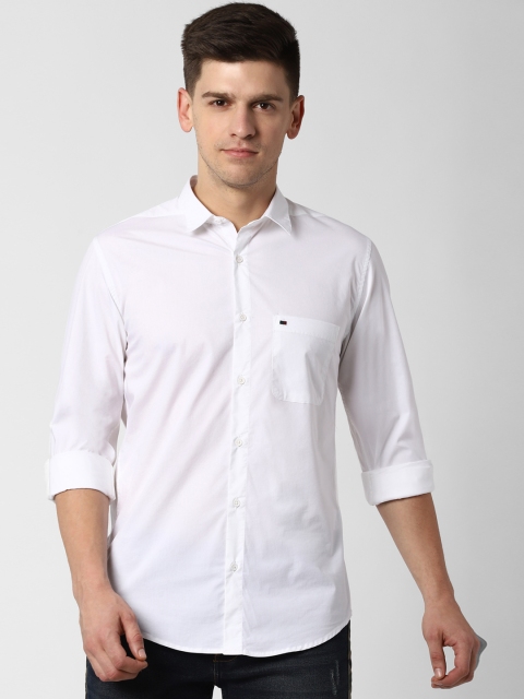 

Peter England Casuals Men White Slim Fit Solid Casual Shirt