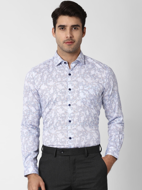 

Peter England Men Blue Regular Fit Printed Formal Shirt