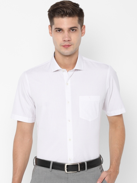

SIMON CARTER LONDON Men White & Grey Regular Fit Checked Formal Shirt