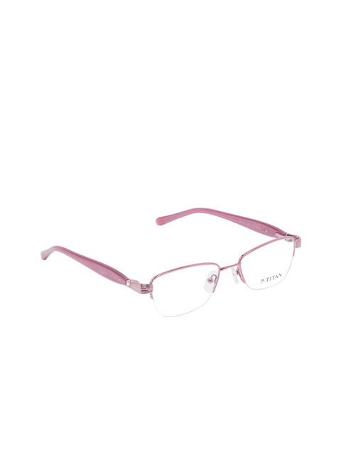 

Titan Women Rose Gold Solid Half Rim Rectangle Frames TR1181A1A1