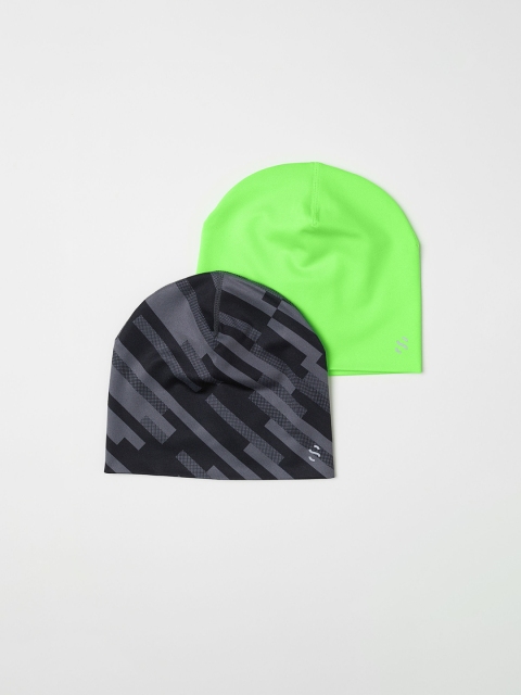 

H&M Boys 2-Pack Reversible Beanie, Green