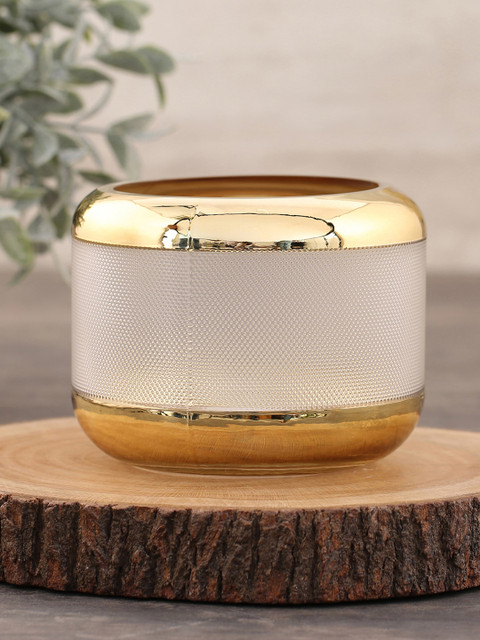 

Pure Home and Living Transparent & Gold-Toned Hurricane