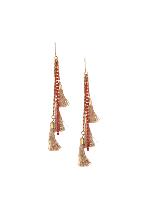 

Foxy Sperks Pink & Gold-Plated Quirky Drop Earrings