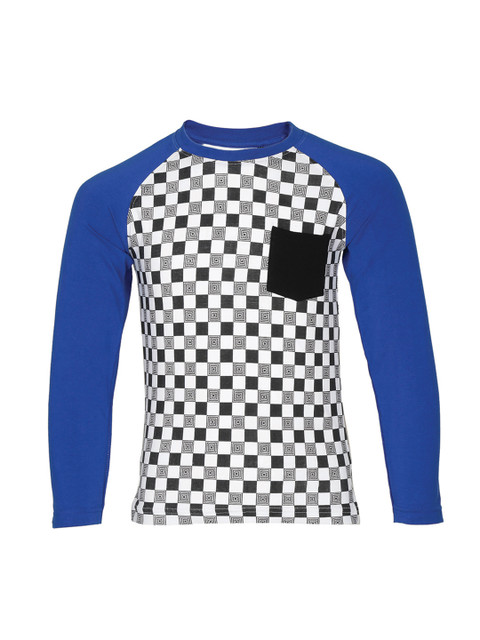 

HELLCAT Boys Blue & Black Printed Round Neck T-shirt