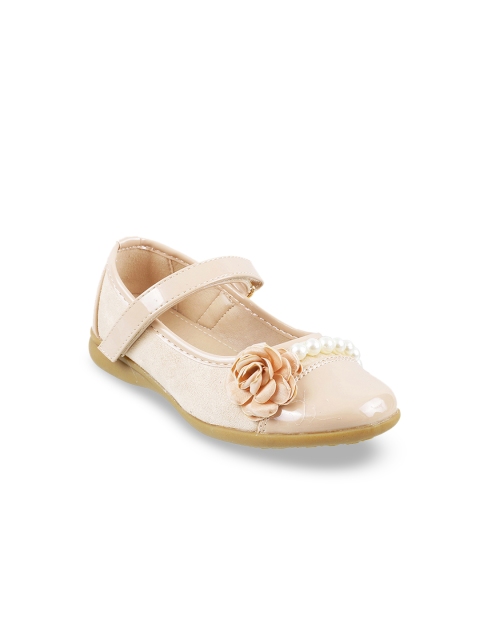 

Mochi Girls Beige Embellished Ballerinas