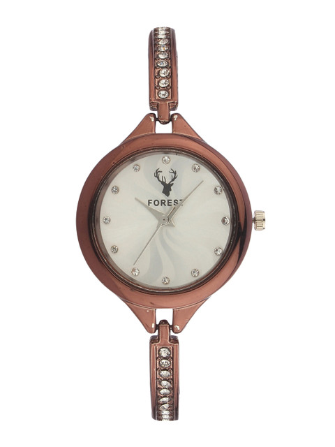 

Hobforestessentials Women Off-White Analogue Watch FR-206-BR1