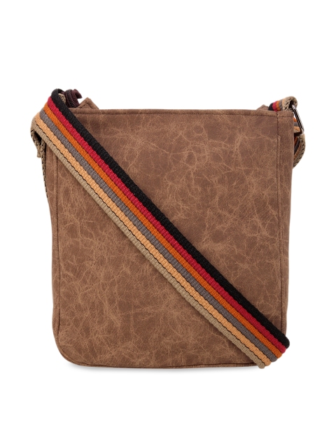 

FUKURO Tan Brown Solid Sling Bag