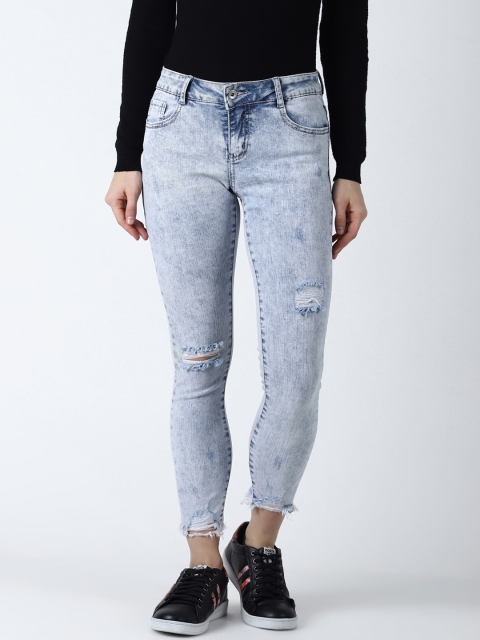 

Deal Jeans Women Blue Slim Fit Mid-Rise Mildly Distressed Stretchable Jeans