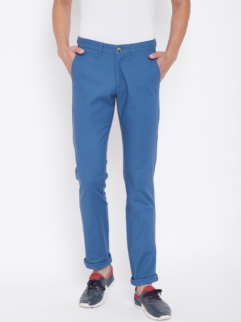 

KROSSSTITCH Men Blue Slim Fit Solid Chinos