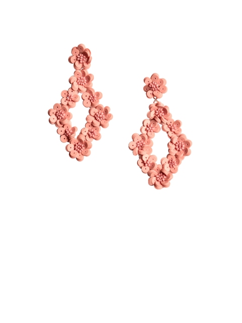 

Foxy Sperks Pink & Gold-Plated Geometric Drop Earrings