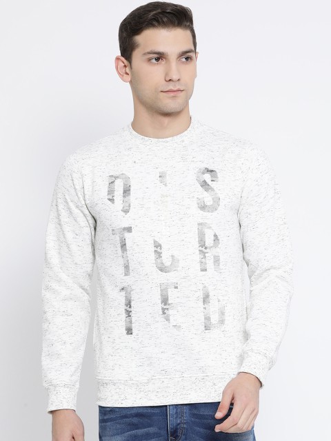 

Richlook Men White Printed Sweatshirt