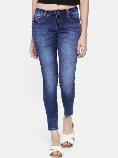

ZHEIA Women Navy Blue Skinny Fit Mid-Rise Clean Look Jeans
