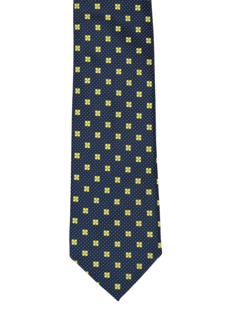

Calvadoss Blue & Yellow Woven Design Broad Tie