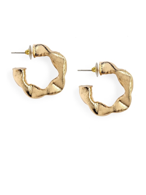 

Foxy Sperks Gold-Plated Geometric Half Hoop Earrings