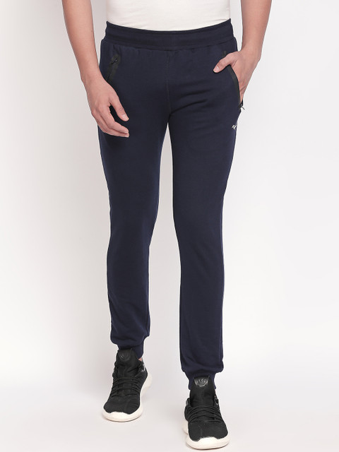 

Fitz Men Navy Blue Solid Slim-Fit Track Pants
